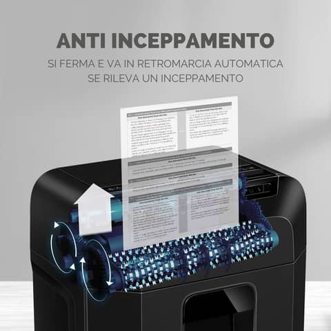 Distruggidocumenti automatico AutoMax 80M - P-4 - 17 L - taglio a microframmenti 4x12 mm Fellowes nero